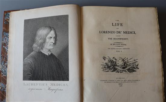 Roscoe, William - The Life of Lorenzo de Medici, called the Magnificent, 2nd edition, 2 vols, 4to,